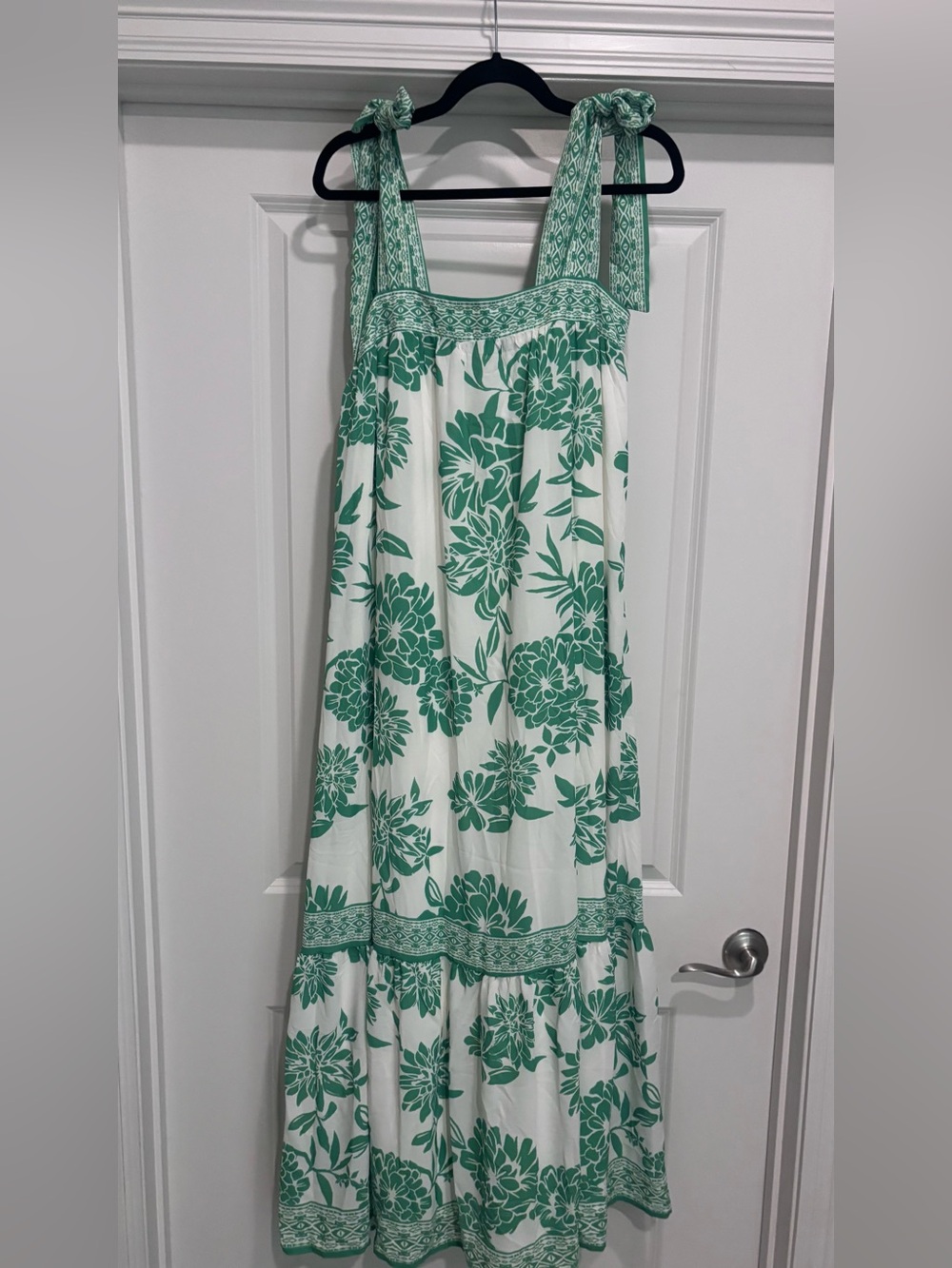 Green Floral Maxi dress